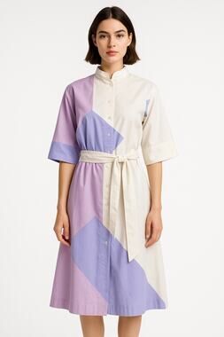 Vintage Catherine Ogust Penthouse Gallery “Forever Dress” Abstract Shirtdress XS